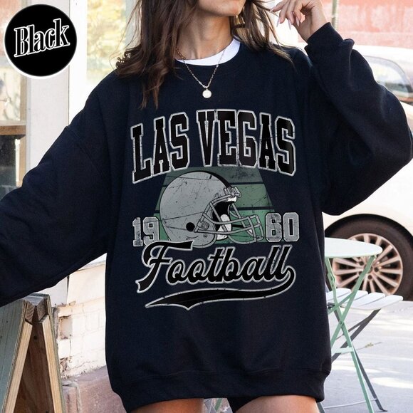 Las Vegas Football Vintage Style Crewneck Sweatshirt 17 - Picture 1 of 5